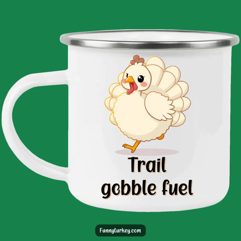 Adventure Funny Kawaii Turkey Trot Camping Mug: Fluffy Bird Outdoor Gift