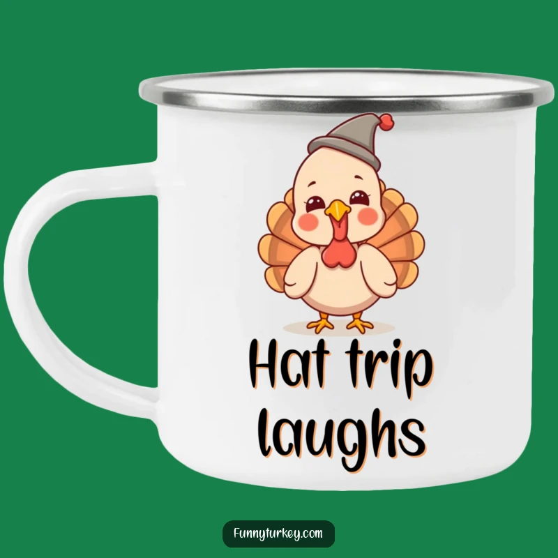 Funny Turkey Campfire Mug: Giggling Kawaii Hat, Outdoor Funny Party Gear