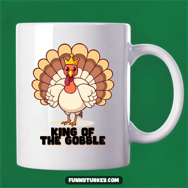 Funny Crowned Turkey Mug: A Regal Feast Favorite, Perfect Hilarious Gift!