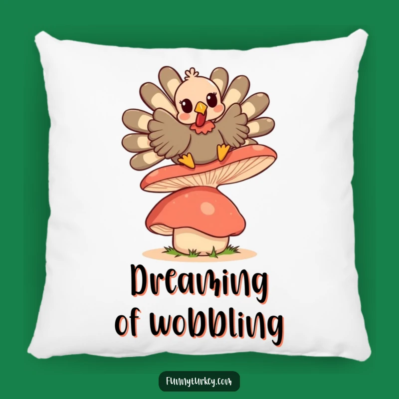 Cuddly Funny Kawaii Turkey Mushroom Bounce Pillow: Soft Comfort and Smiles