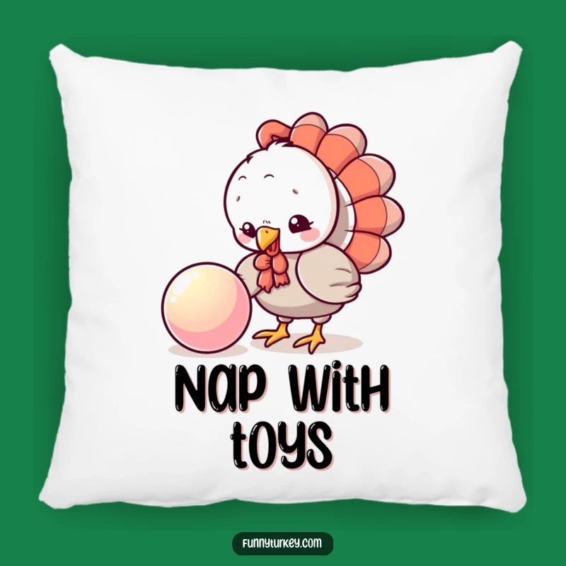 Funny Turkey Ball Pillow: Playful Kawaii Pecking Accent, Comfy Funny Gift