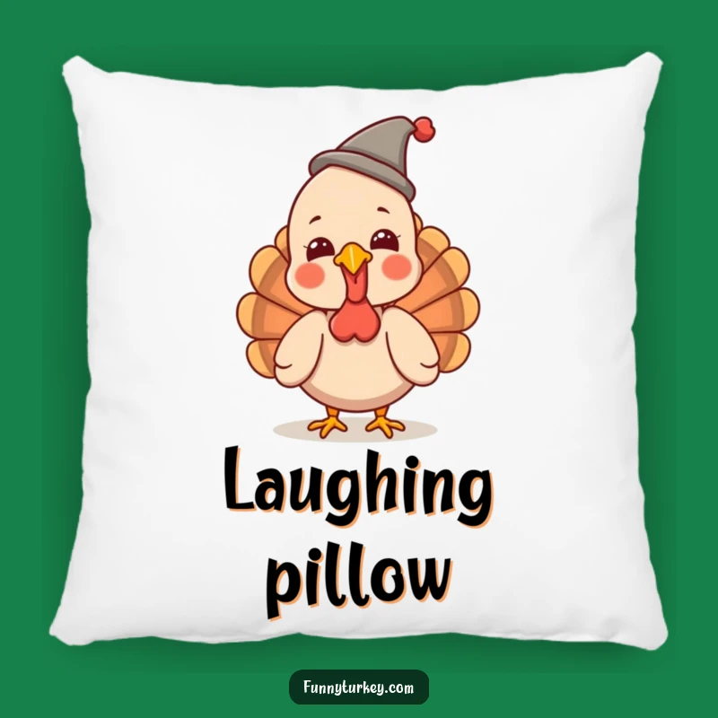 Funny Turkey Hat Pillow: Giggling Kawaii Accent, Comfy Funny Gift