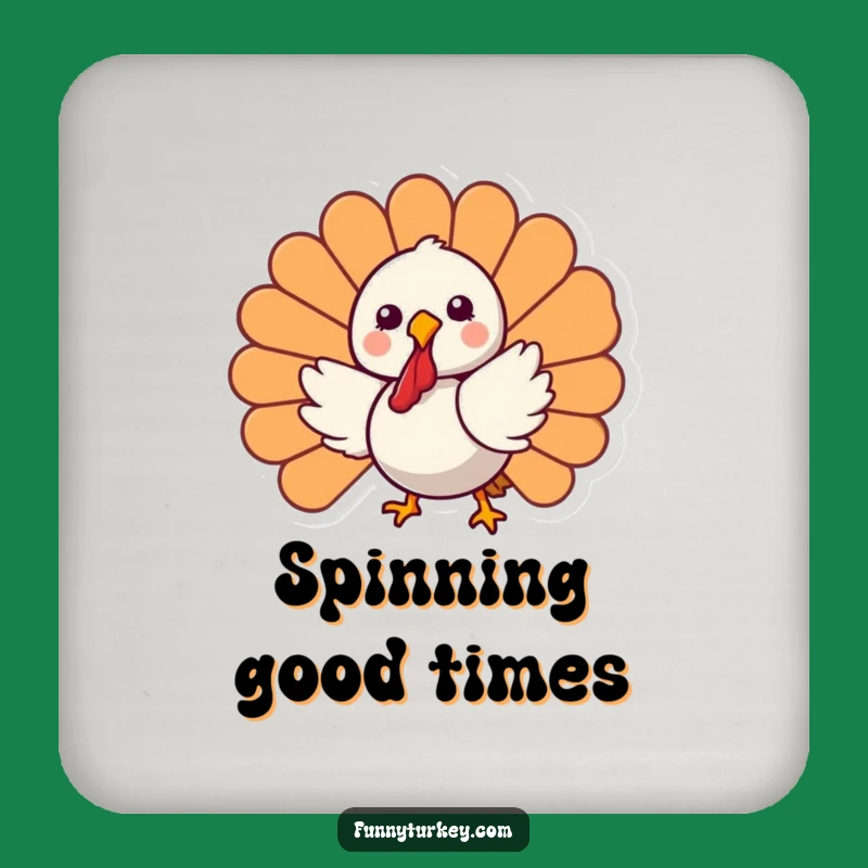 Funny Kawaii Turkey Coaster: Joyful Spinning Protection for Your Surfaces