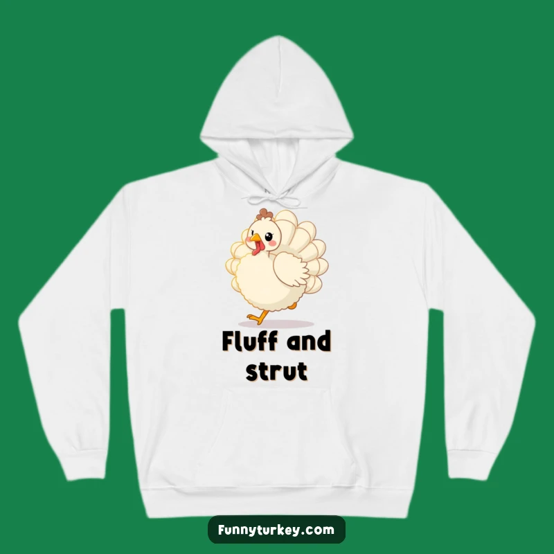 Cozy Funny Kawaii Turkey Trot Hoodie: Fluffy Bird Warm Gift for Winter