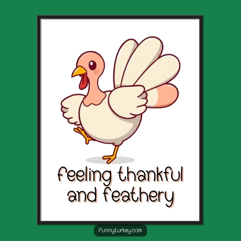 Free Printable Turkey Art: Kawaii Spinning Fun for Your Walls