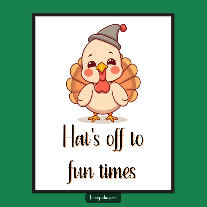 Free Printable Turkey Art: Giggles and Funny Hats for Whimsical Decor