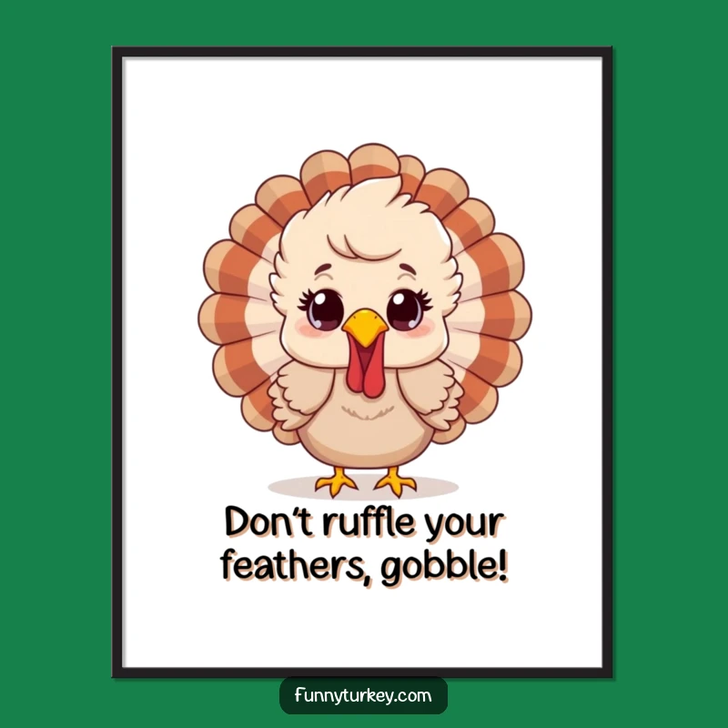 Funny Free Printable Wall Art: Surprised Turkey Joy - Quirky Downloadable Decor!