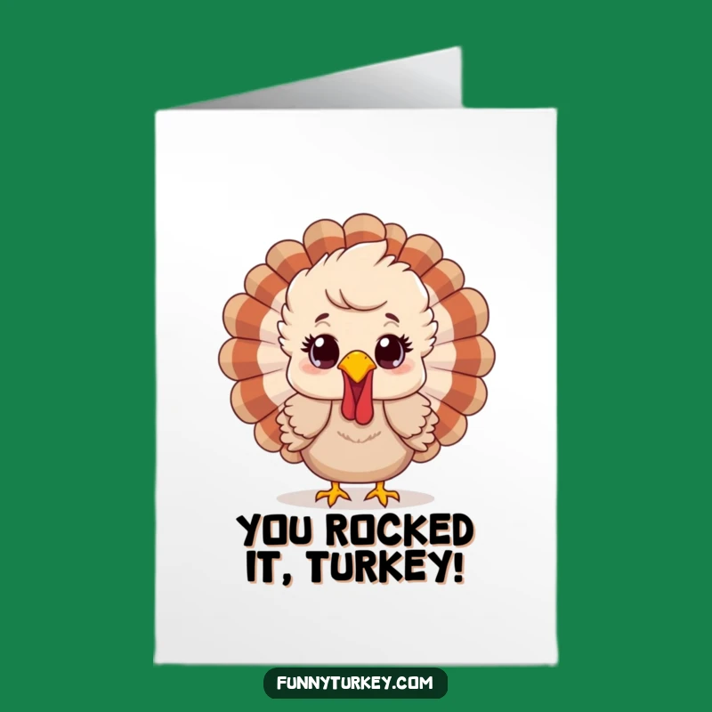 Free Printable Congrats Card: Surprised Turkey Cheer - Humorous Downloadable!