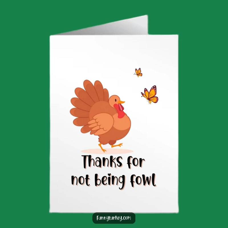 Free Printable Funny Turkey Thank You Card: Express Gratitude with Humor!