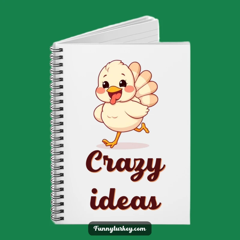 Funny Turkey Notebook: Jot Down Holiday Plans with Gleeful Charm