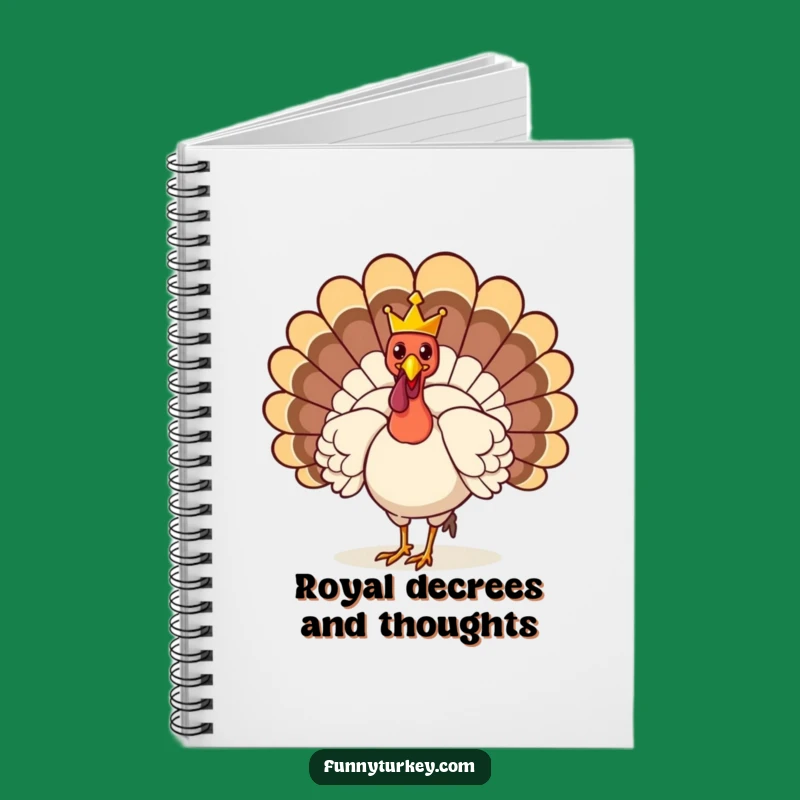 Funny Crowned Turkey Notebook: Jot Down Royal Ideas with Giggles!