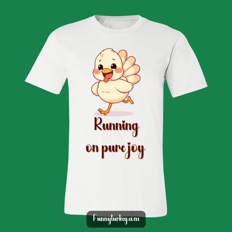 Funny Gleeful Turkey T-Shirt: Comical Holiday & Thanksgiving Tee