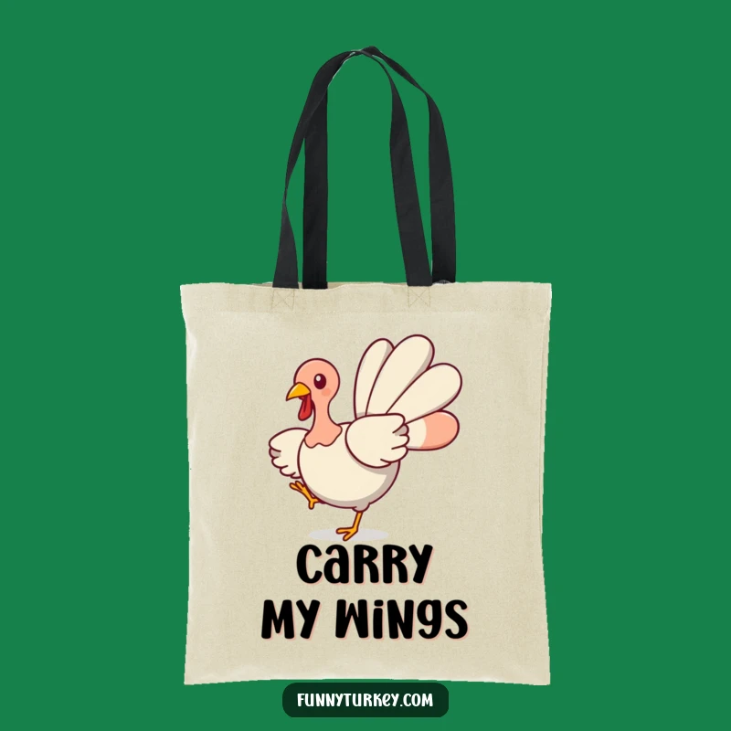 Funny Turkey Tote Bag: Cute Kawaii Dancer Design, Handy Funny Holiday Gift