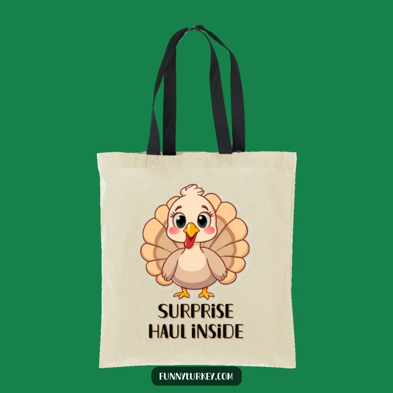 Funny Surprised Turkey Tote Bag - Stylish & Humorous Carry-All Gift